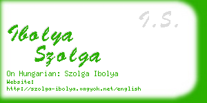 ibolya szolga business card